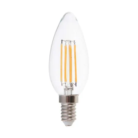 6W Candle Filament Bulb Clear Cover 6500K E14