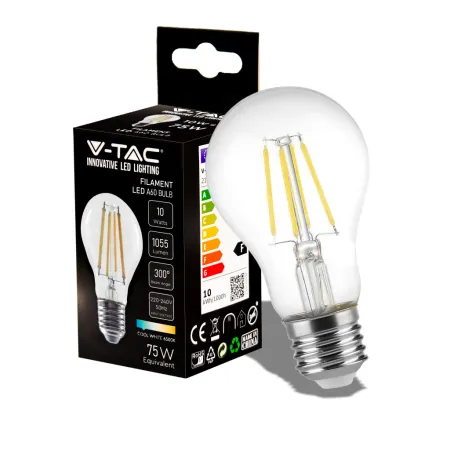 10W A60 LED Filament Bulb 6500K E27