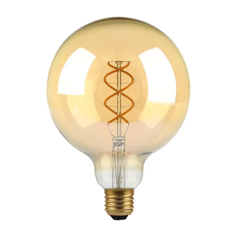 5W G125 Filament Bulb 1800K Amber Glass