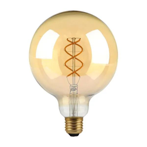 5W G125 Filament Bulb 1800K Amber Glass