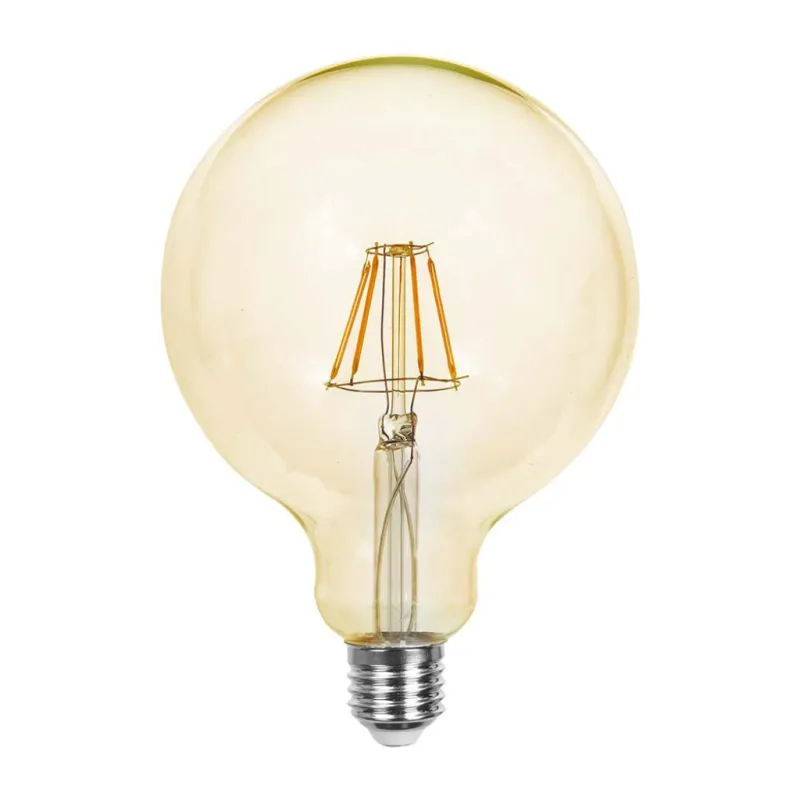 12W G125 LED Filament Bulb Amber Cover with 2200K E27