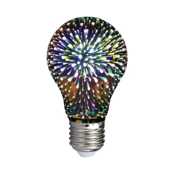 3W A60 LED 3D Filament Bulb 3000K E27