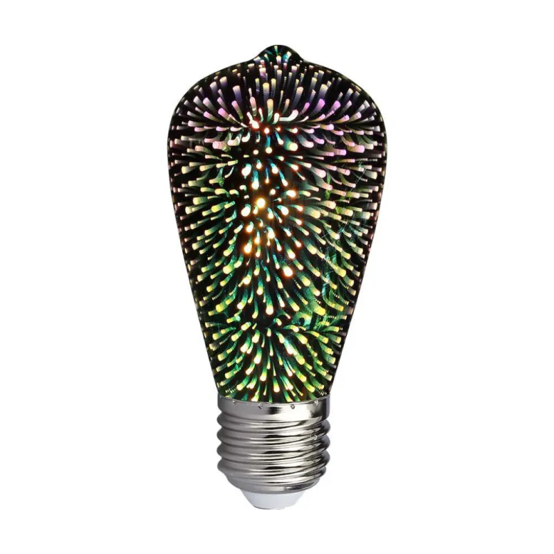 3W ST64 LED 3D Filament Bulb 3000K E27