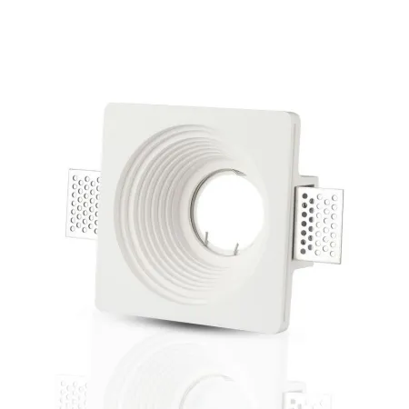 GU10 Fitting Gypsum White Recessed Light Round