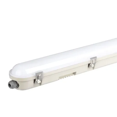 36W LED Wp Lamp Fitting 120cm Samsung Chip & Sensor Milky Cover+Ss Clips 4000K