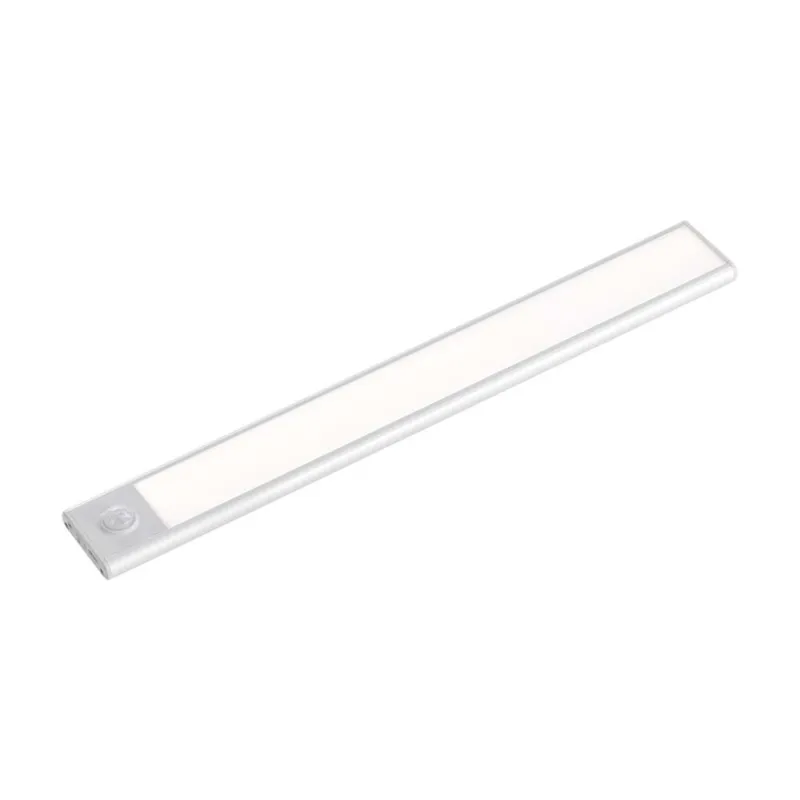 Lampada LED da armadio ricaricabile Micro-USB 2,2.5W Sensore PIR Colore argento 60cm 4000K IP20