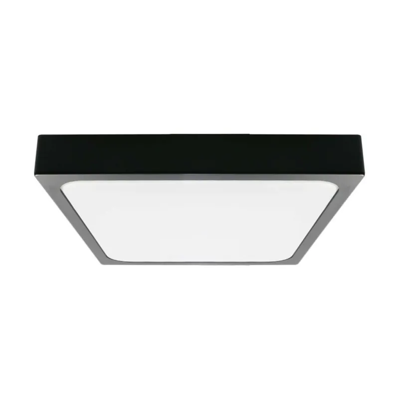 18W LED Dome Light 4000K Square,Black Frame IP44