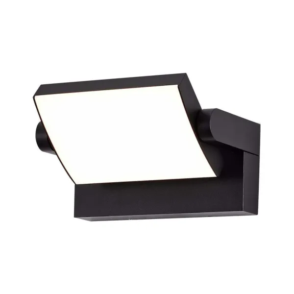17W LED Wall Light 3000K Black Body IP65