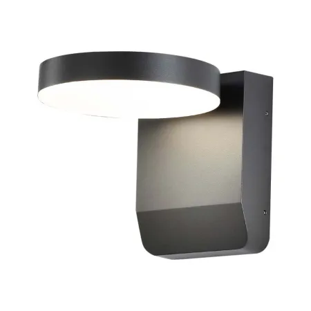 17W LED Wall Light 4000K Black Body Round IP65