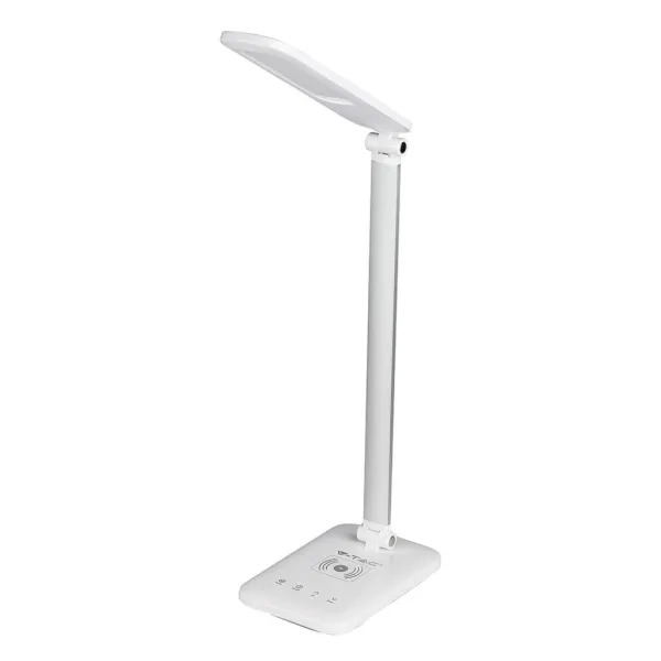 7W Led Table Lamp With Wireless Charger 3In 1-White