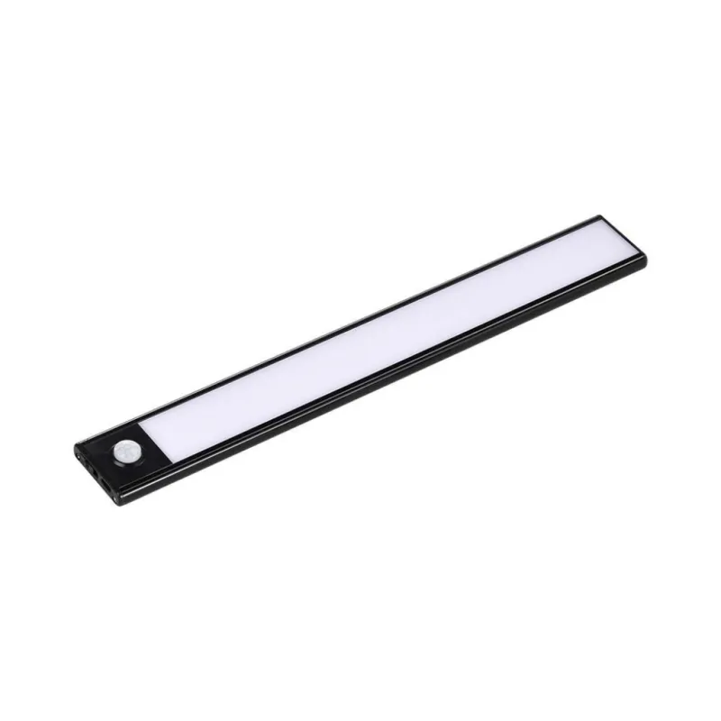 Lampada LED da armadio ricaricabile Micro-USB 1,1.5W Sensore PIR Colore Nero 30cm 3000K IP20