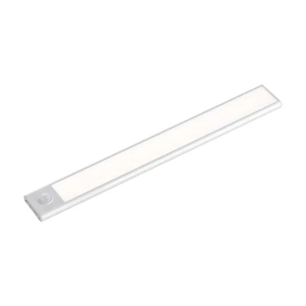 Lampada LED da armadio ricaricabile Micro-USB 2,2.5W Sensore PIR Colore argento 60cm 3000K IP20