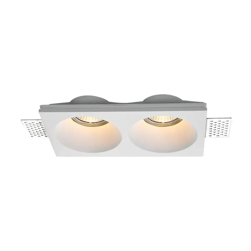 2*GU10 Fitting Round White