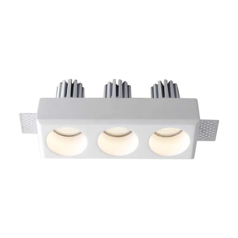 3*GU10 Fitting Round White