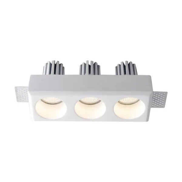 3*GU10 Fitting Round White