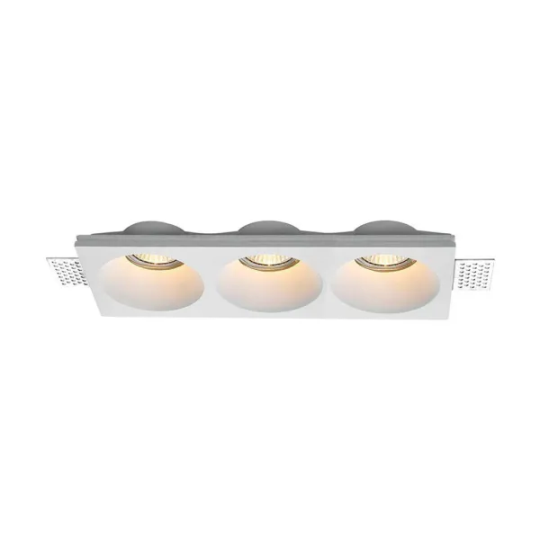 3*GU10 Fitting Round White