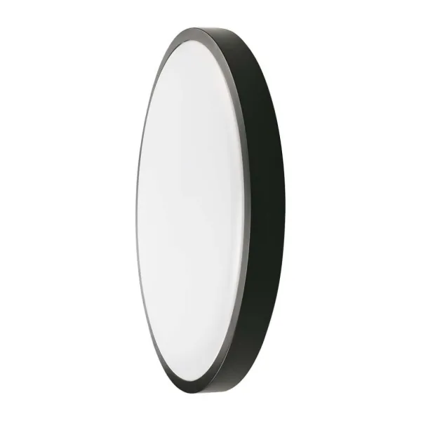 30W LED Dome Light with Microwave Sensor 4000K Round Black Frame IP44