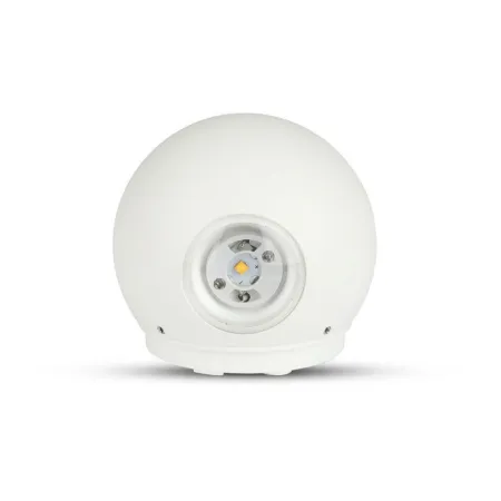 4W LED Wall Light White Body Round IP65 3000K