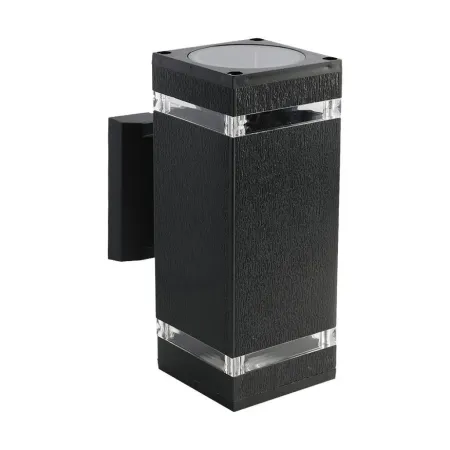 LED Wall Light with Black Body IP44 E27 Square