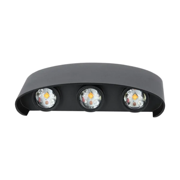 5W LED Wall Light Sand Black IP54 3000K