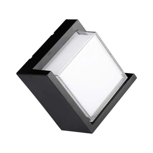 12W LED Wall Light Sami Frame Black Square 3000K