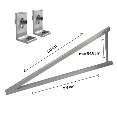 Supporto triangolare con angolo regolabile 10°-15° per Pannelli Solari Fotovoltaici