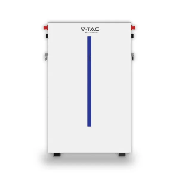 Batteria Accumulo LV 6.14kWh LFP 51.2V 120Ah 100A BMS Bianca CEI 0-21 IP65