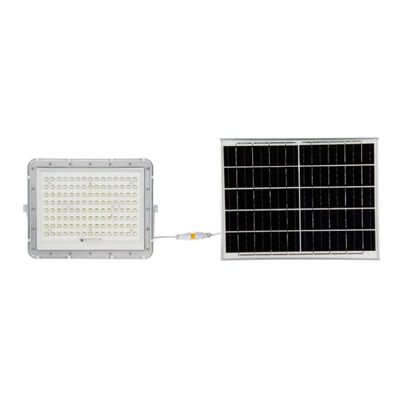 20W LED Solar Floodlight 6400K Replaceable Battery 3m Wire White Body