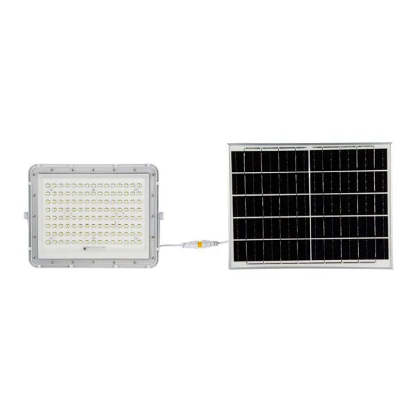 20W LED Solar Floodlight 4000K Replaceable Battery 3m Wire White Body