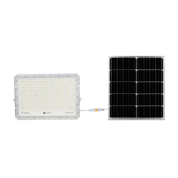 30W LED Solar Floodlight 4000K Replaceable Battery 3m Wire White Body