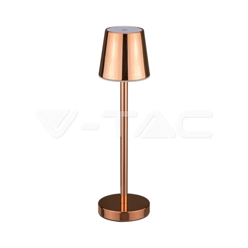 3W LED Table Lamp Rechargeable Touch Dimmable Gold Body 3000K