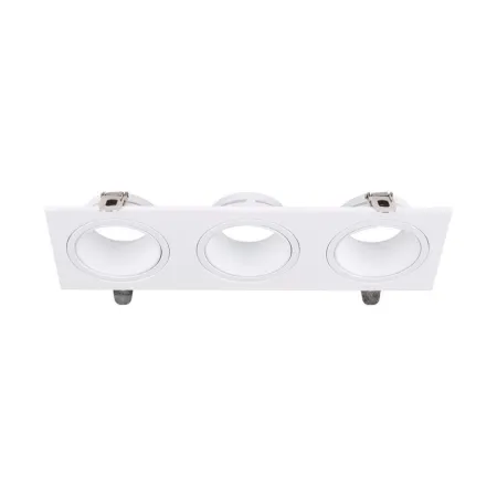 GU10 3 Head Spotlight Fitting Iron+PC White+White