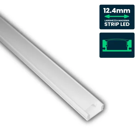 LED Strip Mounting Kit with Diffuser Aluminum2000* 17.4*7mm White Housing