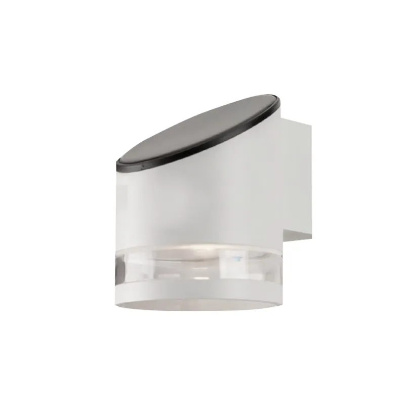 1W LED Solar Wall Lamp SMD White Body IP44 3000K