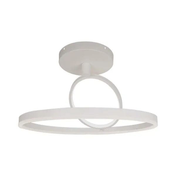 37W LED Designer Ceiling Light White 500*200MM Double Round 3000K