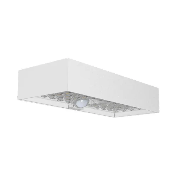 6W LED Solar Wall Light Brick Lithium Battery White 4000K