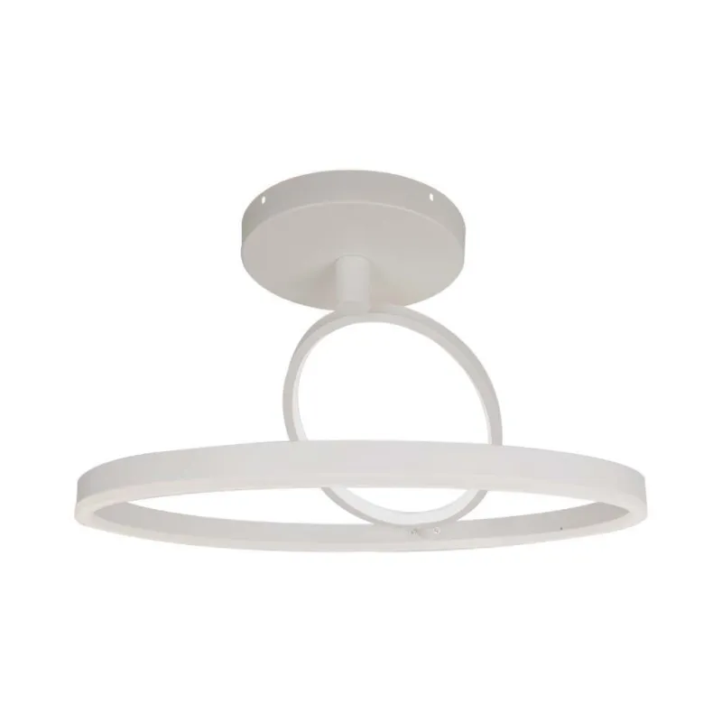 37W LED Designer Ceiling Light White 500*200MM Double Round 4000K