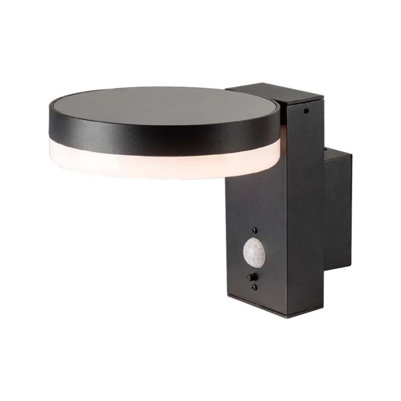 5.5W LED Solar Wall Lamp SMD With PIR Sensor Round IP54 3000K