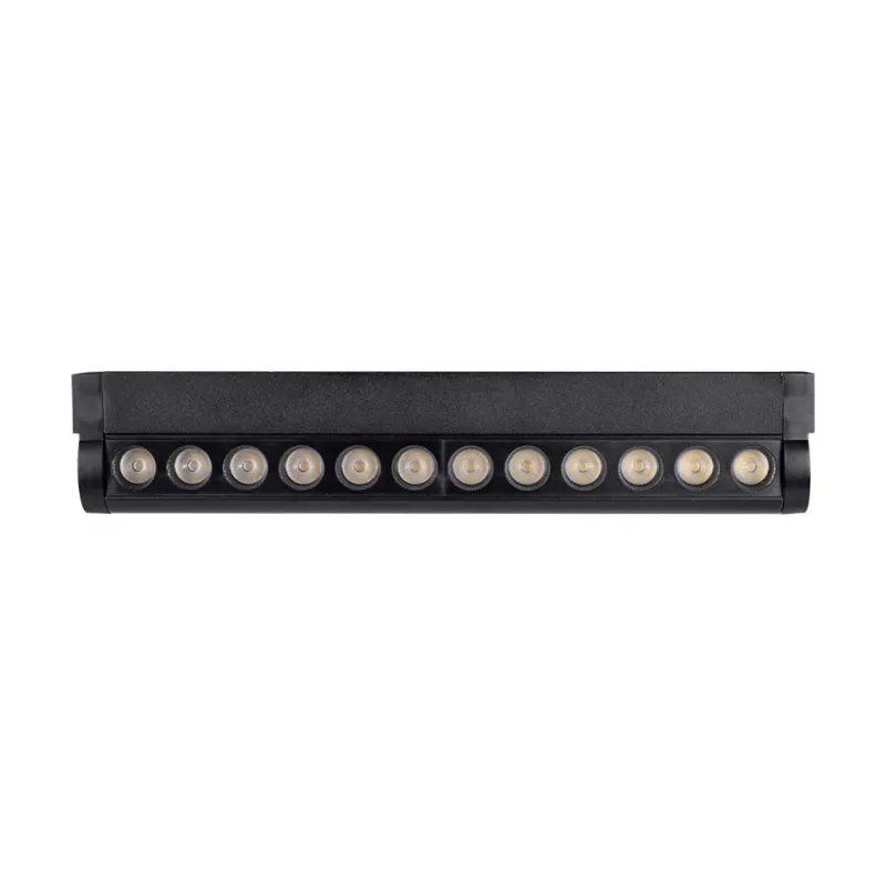 12W LED Magnetic Linear Spotlight Slim Adjustable 3000K Black Body