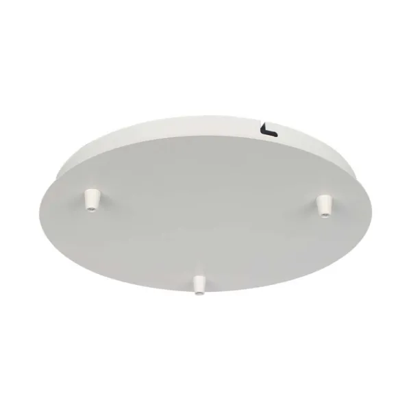Steel Canopy D300*H25mm With 3 Holes On Surface - Matt White