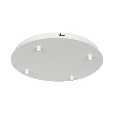 Steel Canopy D300*H25mm With 5 Holes On Surface - Matt White