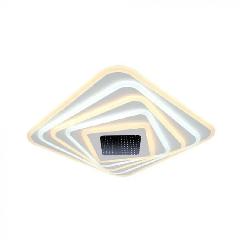 150W Designer Smart Ceiling Light (50*50*7CM) CCT: 3000K+6000K Dimmable + Remote Control