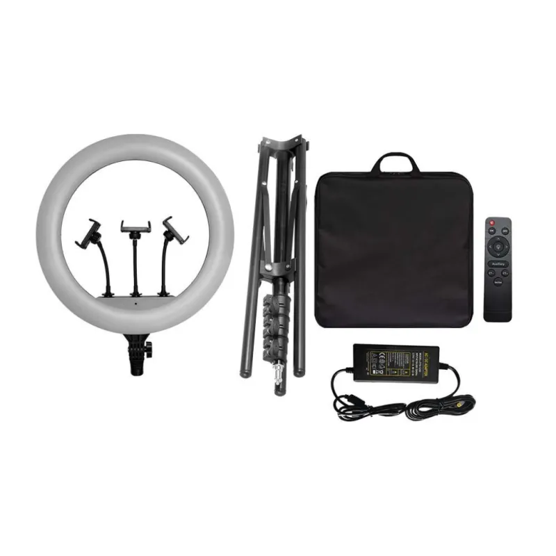 LED 55W Self Recording Lamp 3 Phone Holder Remote 45cm Diameter 1600cm Height 3000K-6000K