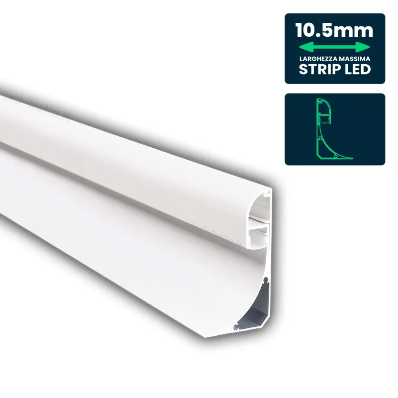 Led Strip Mounting Kit With Diffuser Aluminum 2000*60*36mm Silver Body