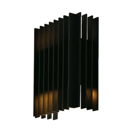 2*12W LED Outdoor Wall Light (W141*D65*H200mm) 3000K Black Body IP65