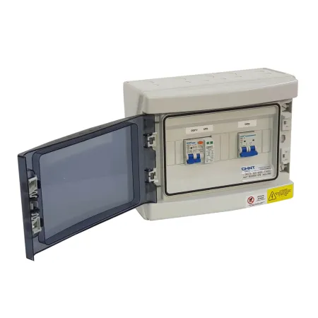 Quadro AC Monofase 6kW 32A 230V 12 Moduli Entra/Esci + SPD + PG IP65
