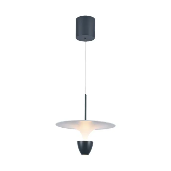 9W LED Designer Hanging Lamp (30*300*1370MM) White+Crey Body 3000K Adjustable Height