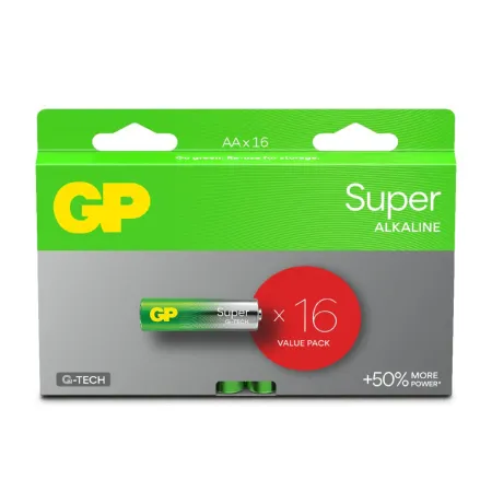 GP Super Alkaline AA 16-p PET paper box