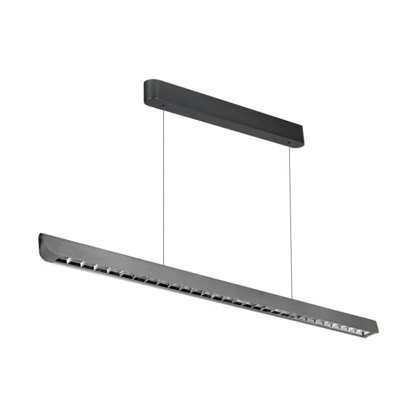 36W LED Linear Hanging Suspension Light Lens Type-CCT:3IN1 - Matte Grey