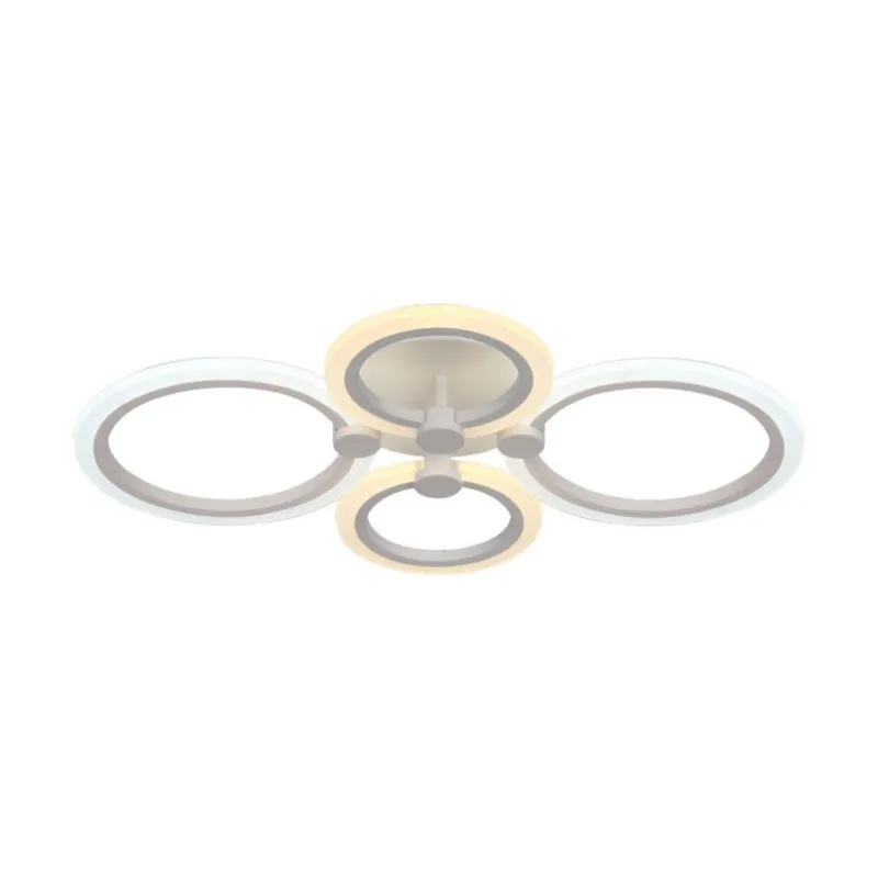 LED Ceiling Chandelier with Remote Control 45W with Modern Design and 360Â° Light Beam, White Color 600x400x100mm Dimmable CCT 3